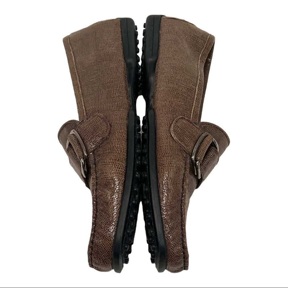 Stuart Weitzman Brown Leather Buckle Casual Comfort Career FlatsLoafers Women 10 - Picture 10 of 16